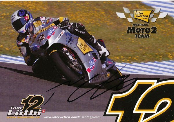 Autografi: Autogrammkarte Tom Lüthi 2010 – Usato da Solothurn venduto da F1shop1