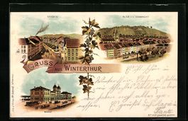 Litho Winterthur, Blick auf Graben und B