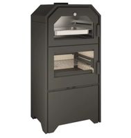 Holzofen mit Forno 60 Stahlofen16kW mit Glas.