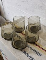 Trinkgläser 70er - farbige Gläser - 5 Wassergläser