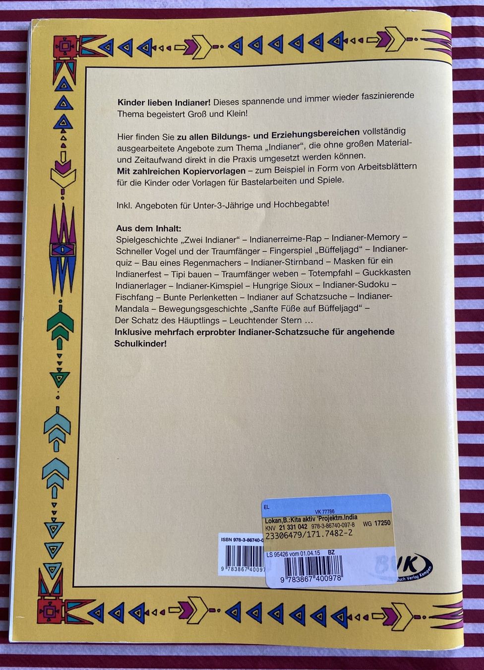 Libri: Kita Aktiv Projektmappe "Indianer" – Usato da Böckten venduto da Hansi36 6