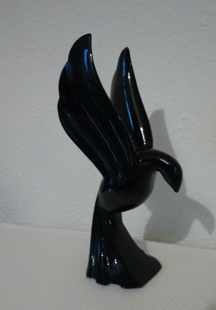 Portacandele: Bougeoir statuette d'oiseau noir – Usato da Châtelaine venduto da fil_7lqg 3