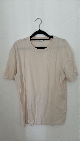 T-shirt beige uni col rond taille S