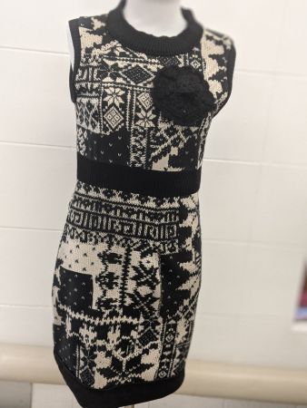 Dickes warmes winter Damen Kleid GR L