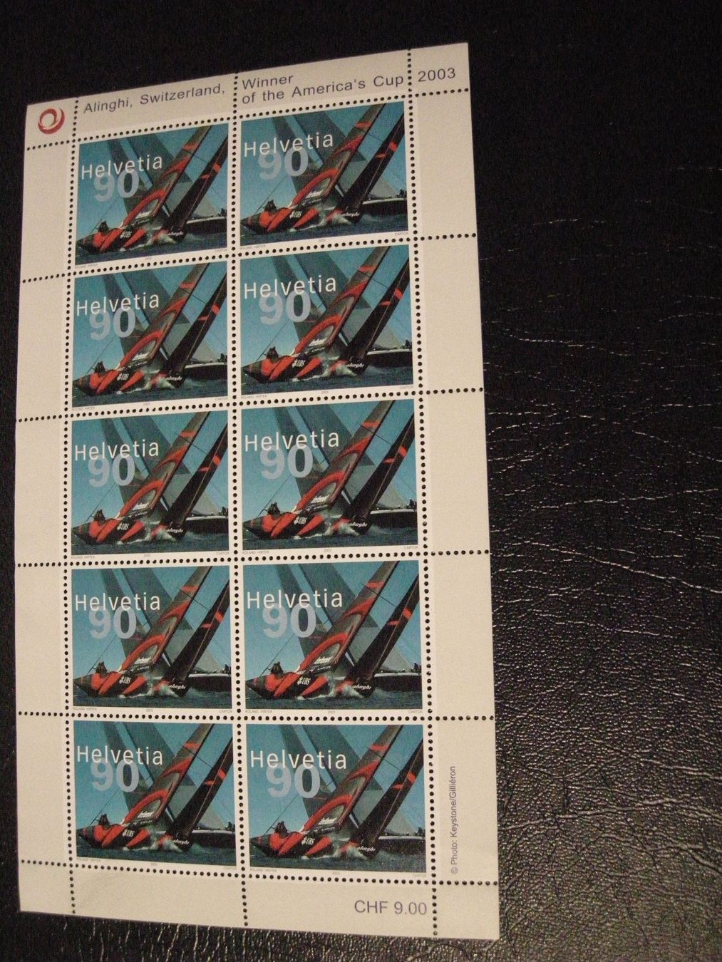 Tutti i francobolli: 2003 KLEINBOGEN ALINGHI SWITZERLAND, POSTFRISCH – Usato da Rüti ZH venduto da jupi1945