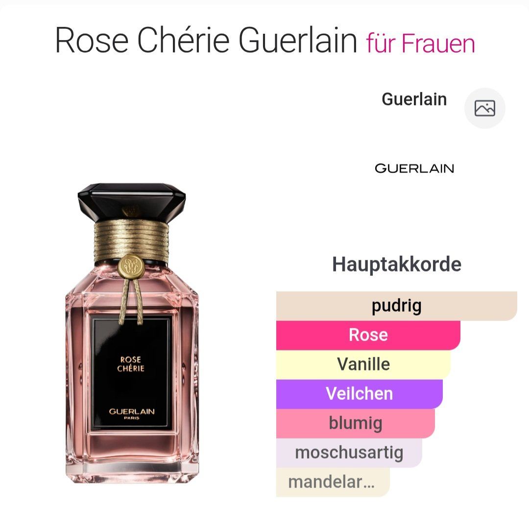 Guerlain Profumi & Eau de Toilette: Guerlain Rose Chérie 100ml Eau de Parfum Rest ca. 70ml – Usato da Horw venduto da stefsan 6