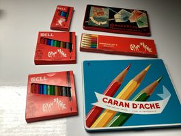 Tolles Lot mit alten "CARAN D‘ACHE STIFTESCHACHTELN“