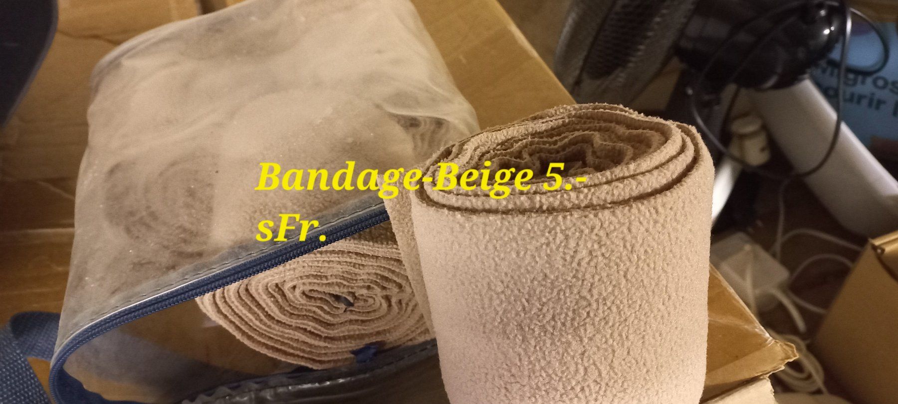 Stoffe: Bandage Beige 5.- sFr. NEU – Gebraucht aus Subingen von RR-DD