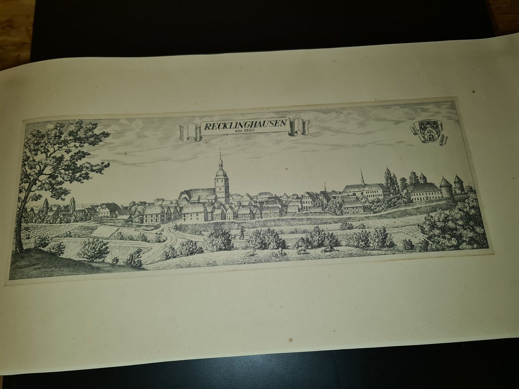 Stiche: Stich Recklinhausen um 1820 – Gebraucht aus Ibach von Hfedier