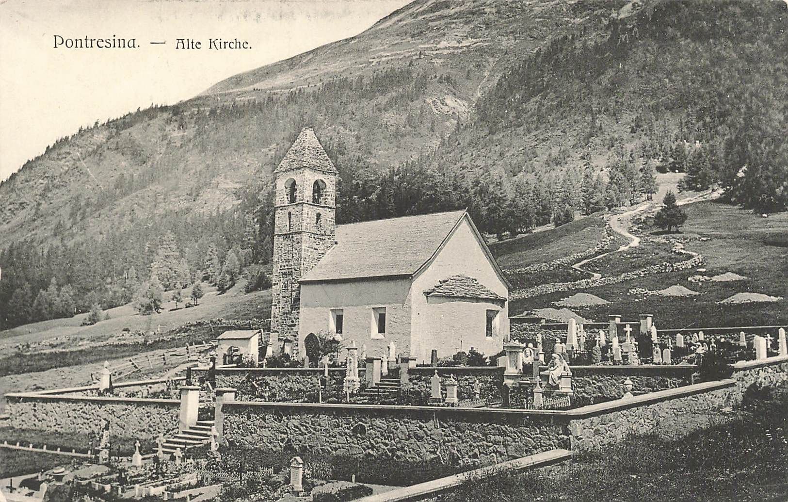 Cartoline postali: Pontresina St. Maria – Usato da Biasca venduto da Blenio71