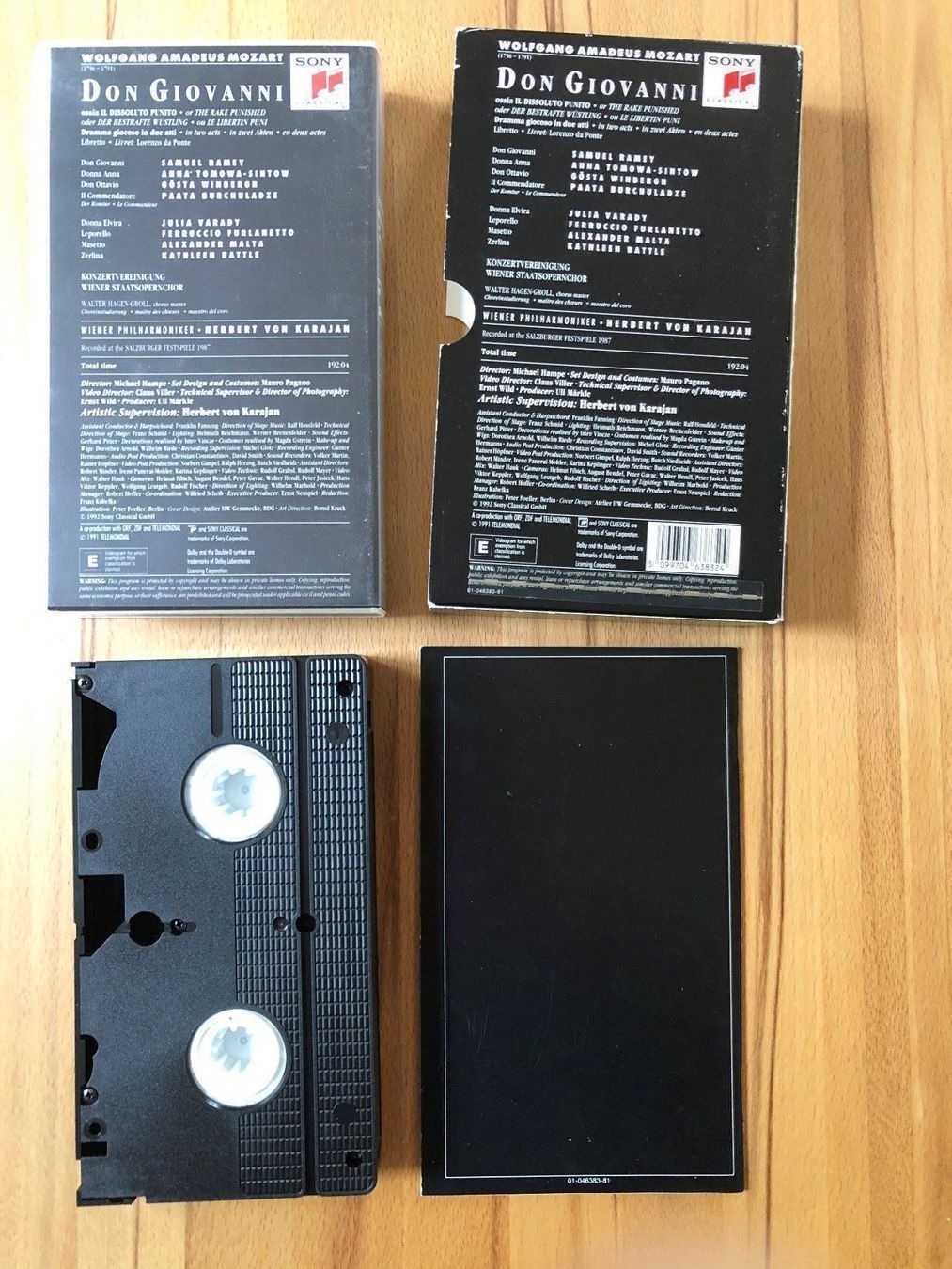 Tutti i VHS: VHS Mozart Don Giovanni Karajan Live – Usato da Basel venduto da Cambes 3