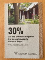 30% Rabatt auf Eintritt ins Museum Augusta Raurica