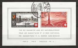 PP042 - Bloc Pro Patria 1942 obl. Zurich 27.7.1942
