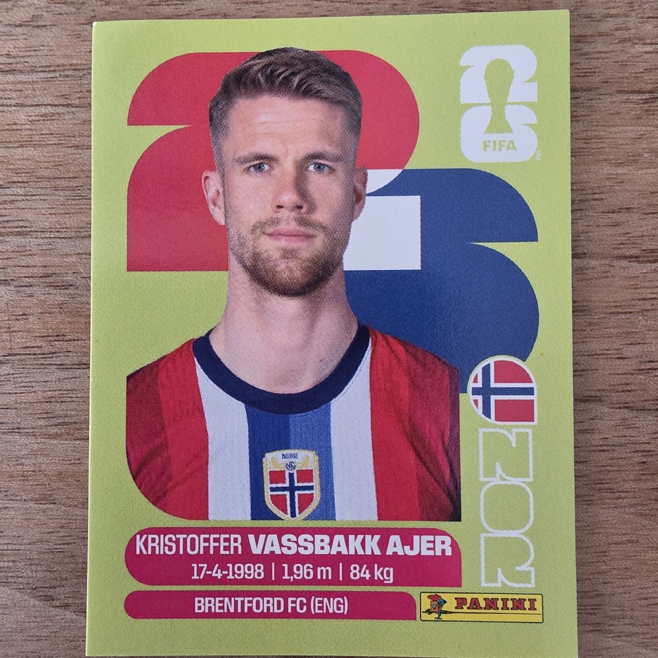 Panini Sammelbilder & Trading cards: Panini Kristoffer Vassbakk Ajer NOR5 – Neu und originalverpackt aus Buchs AG von LogoParts