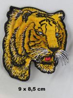 TIGERKOPF - Aufnäher - Aufbügler - Stickerei - 9x8,5cm