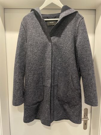 Opus Mantel, Damen Grösse 40, blau, Wintermantel mit Kapuze