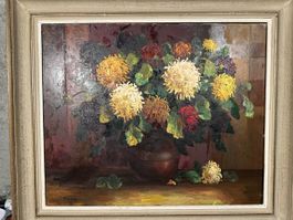 Peinture Alphons  Muller original crisanthemen