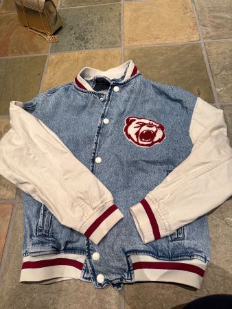 College Jacke Bears Denim Ärmel hell wie neu