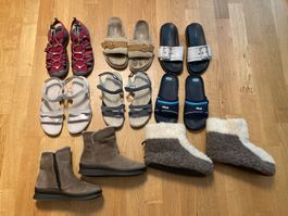 Schuhpaket Damen Grösse 37  Hausschuhe und Sandalen