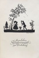 Künstlerkarte Martha Sachse-Schubert, Scherenschnitt