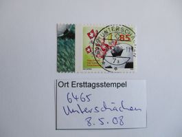 Voll Ort Ersttagsstempel 6465 Unterschächen