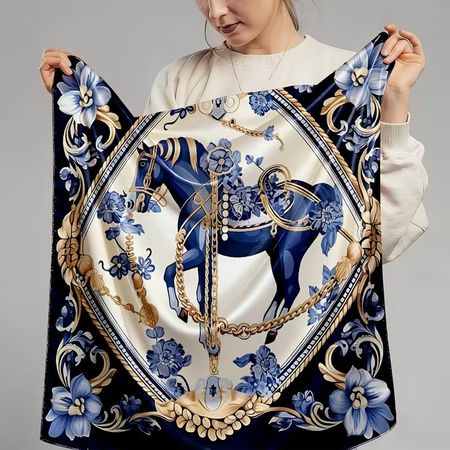 Elegante Foulard Pferde Motiv