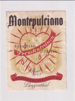 Etikette für Wein - Montepulciano (Freudentränen) /bd