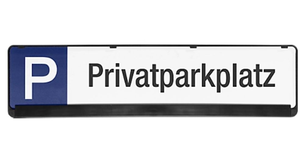 Afuven Privatparkplatzschild 2er-Set – 30 X 15 Cm, Aluminium, UV-beständig Für Innen & Außen