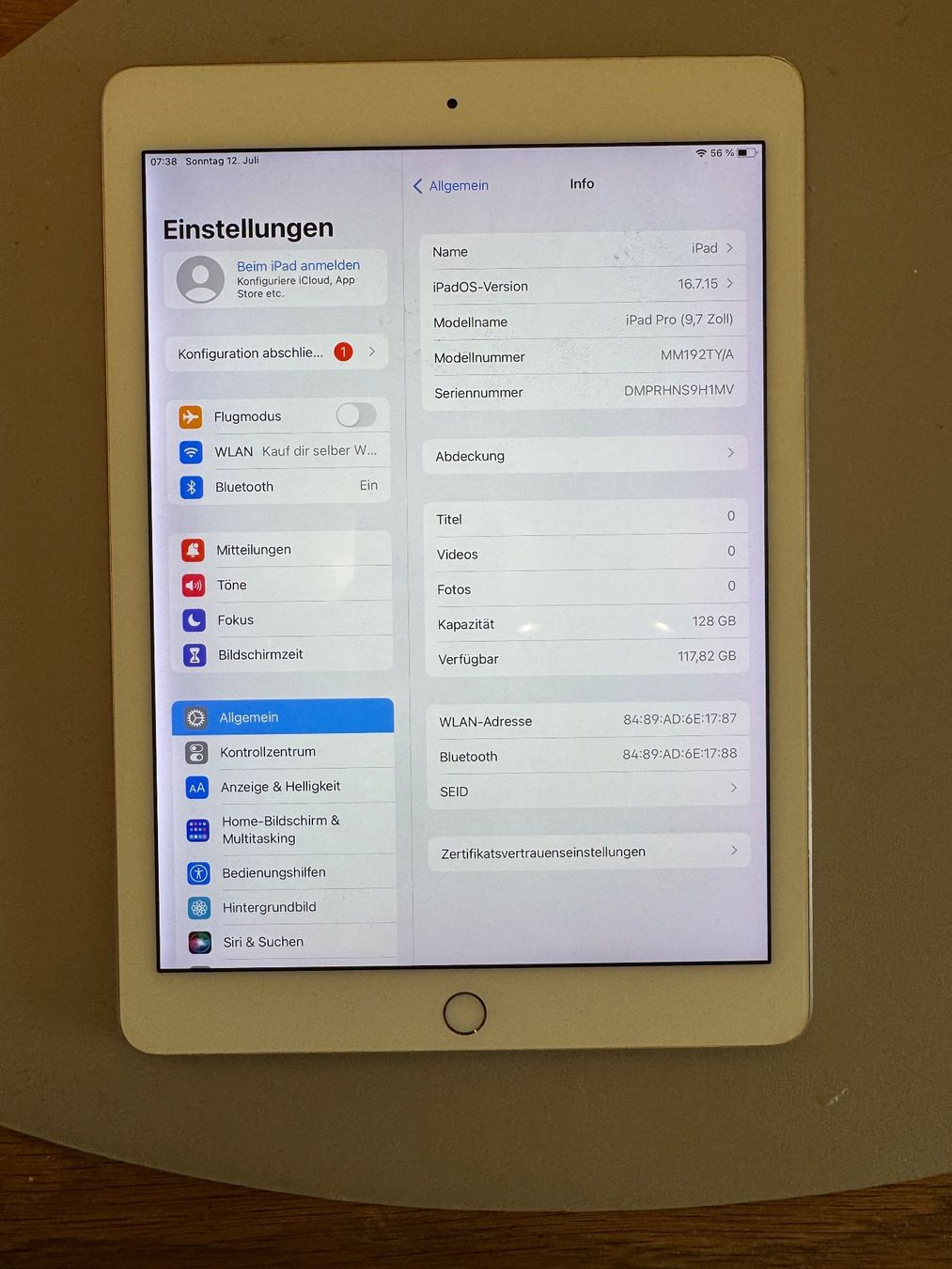 Apple Tablet PC: iPad Pro 9.7Zoll – Usato da Adliswil venduto da Busys 1