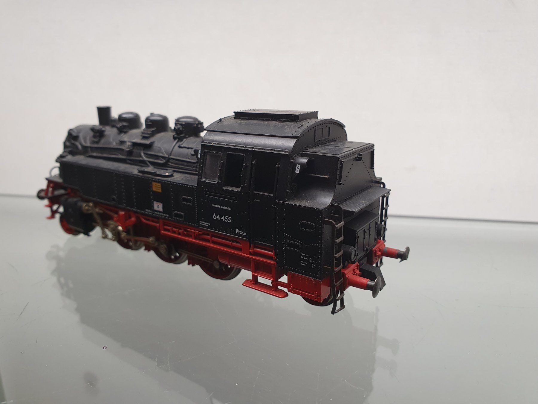 Fleischmann Modellini di ferrovie: FLEISCHMANN:DC: DR TENDERDAMPFLOK BR 64 – Usato da Biglen venduto da taunus82 2