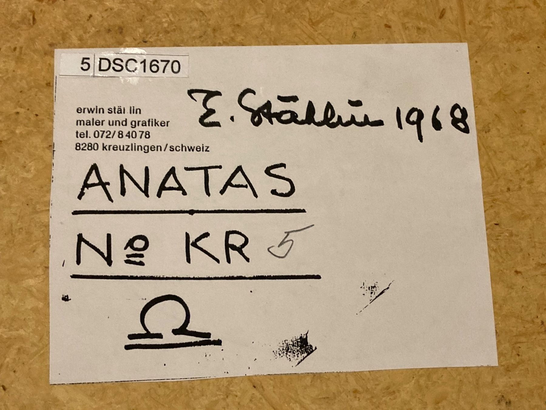 Gemälde: Erwin Stählin 1968 (1901-1970) Kristall Gemälde signiert Nr5 – Gebraucht aus Hirzel von pjn_d7xp 9