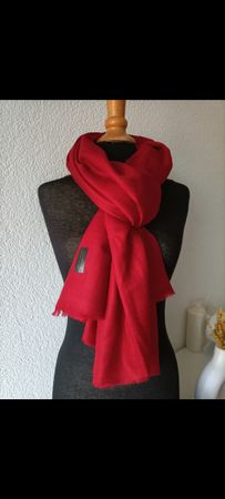 Châle  en 100% Cachemire  Rouge bordeaux mixte neuf 200x70cm