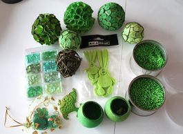 Bastelset DEKOSET, Naturmaterialien, Hase, Pailletten Sand