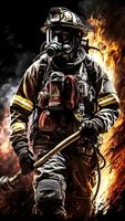 Feuerwehrmann Leinwandbild 60x90cm NEU 