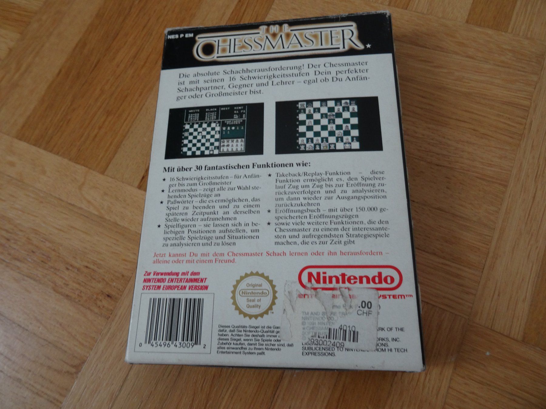 Nintendo Giochi: The Chessmaster NES OVP – Usato da Olten venduto da Disc-Ausverkauf 1