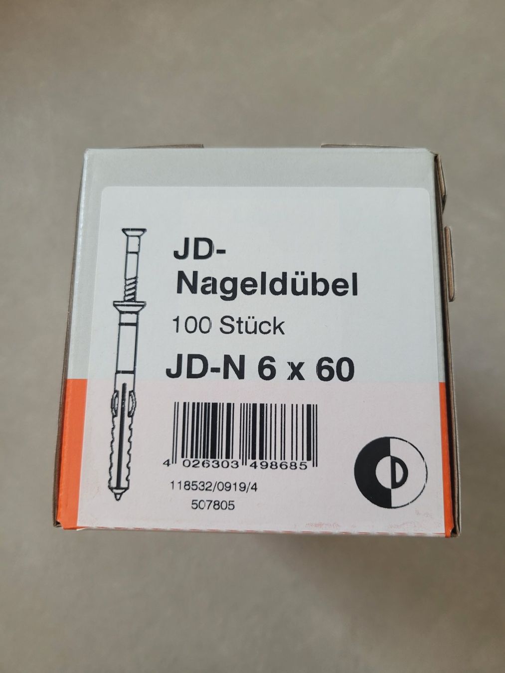 Tutti gli attrezzi: JD-Nageldübel 6x60mm – Nuovo e nell'imballaggio originale da Uezwil venduto da -Retrogames-