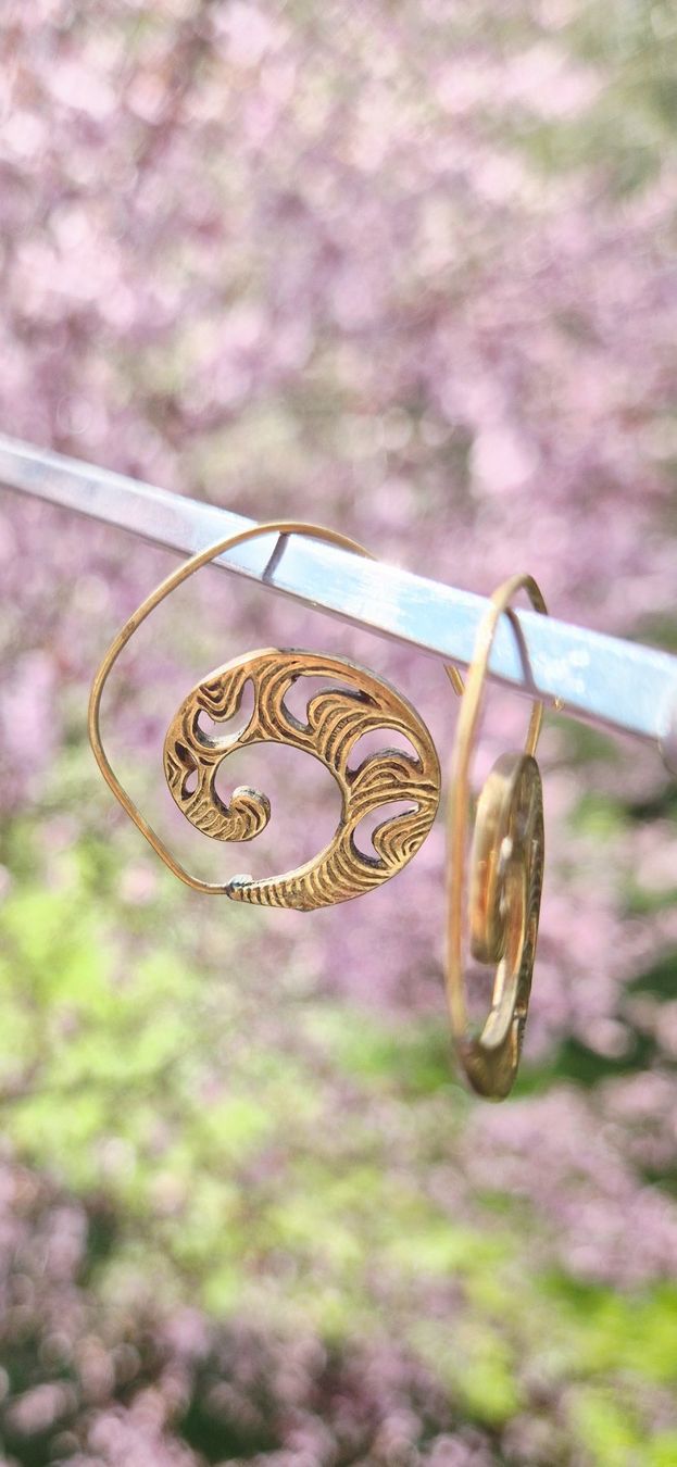 Orecchini pendenti & Orecchini a lobo: OHRRINGE RING GOLD FARBEND HANDMADE ATELIER TOP ZU RING – Usato da Elsau venduto da the-colorful-side 5