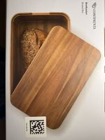 Holz Brotkasten CONTINENTA gut erhalten mit Gebrauchsspuren