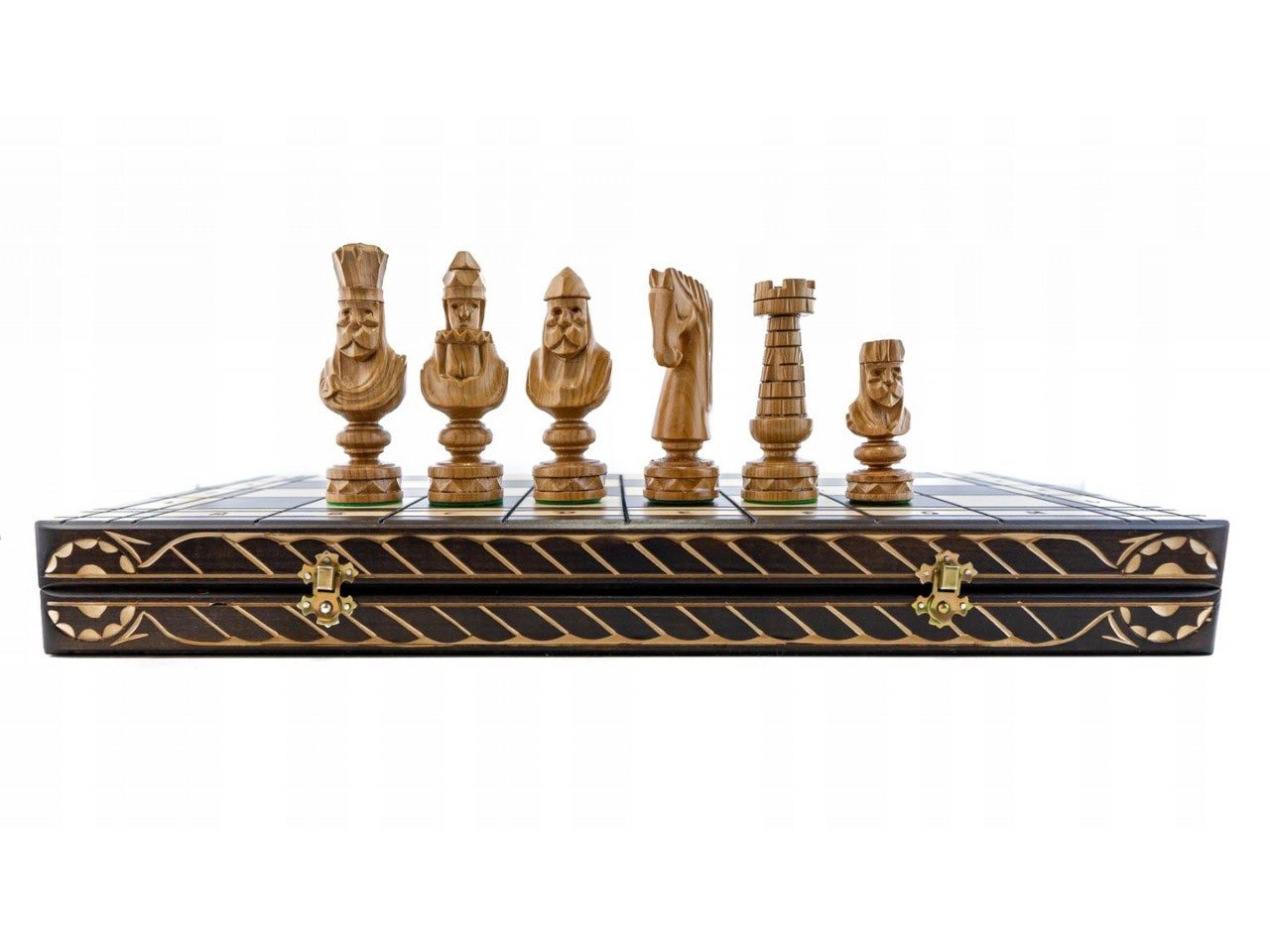 Spiele: Holz Schachbrett „Cezar“ Geschnitzt – Neu und originalverpackt aus Buchs Zh von bar_7kk7 5