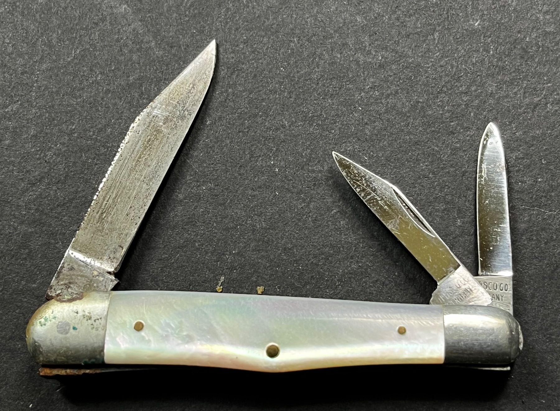 Solingen Coltelli tascabile: Antikes Sackmesser aus Solingen 79 mm - Perlmutt – Usato da Zürich venduto da FV.vintage 1