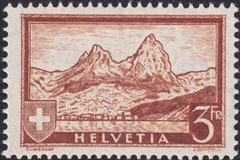 1931, 177 (MYTHEN, braun) Luxus-Stück ** postfrisch, 250.-+