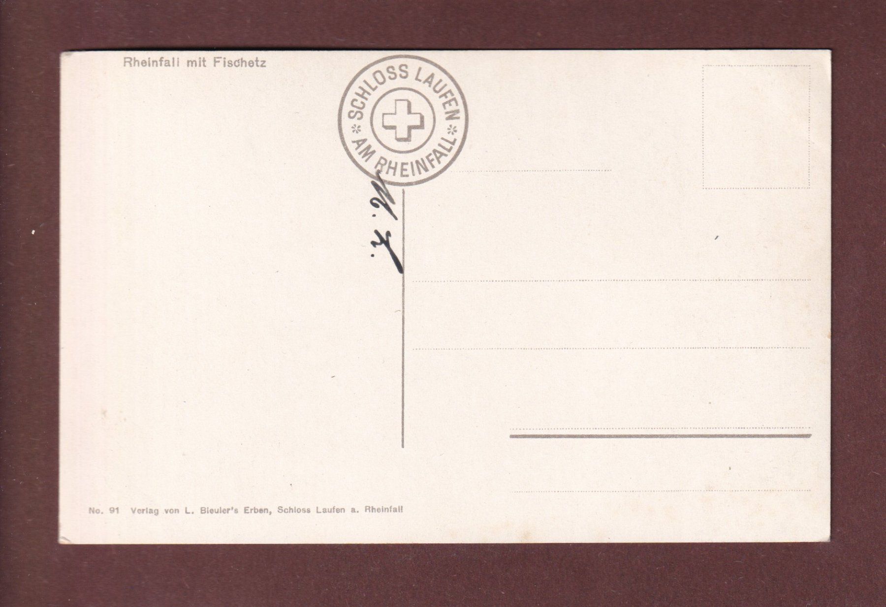 Cartoline postali: RHEINFALL - Fischetz – Usato da Pully venduto da nicecards-shop 1