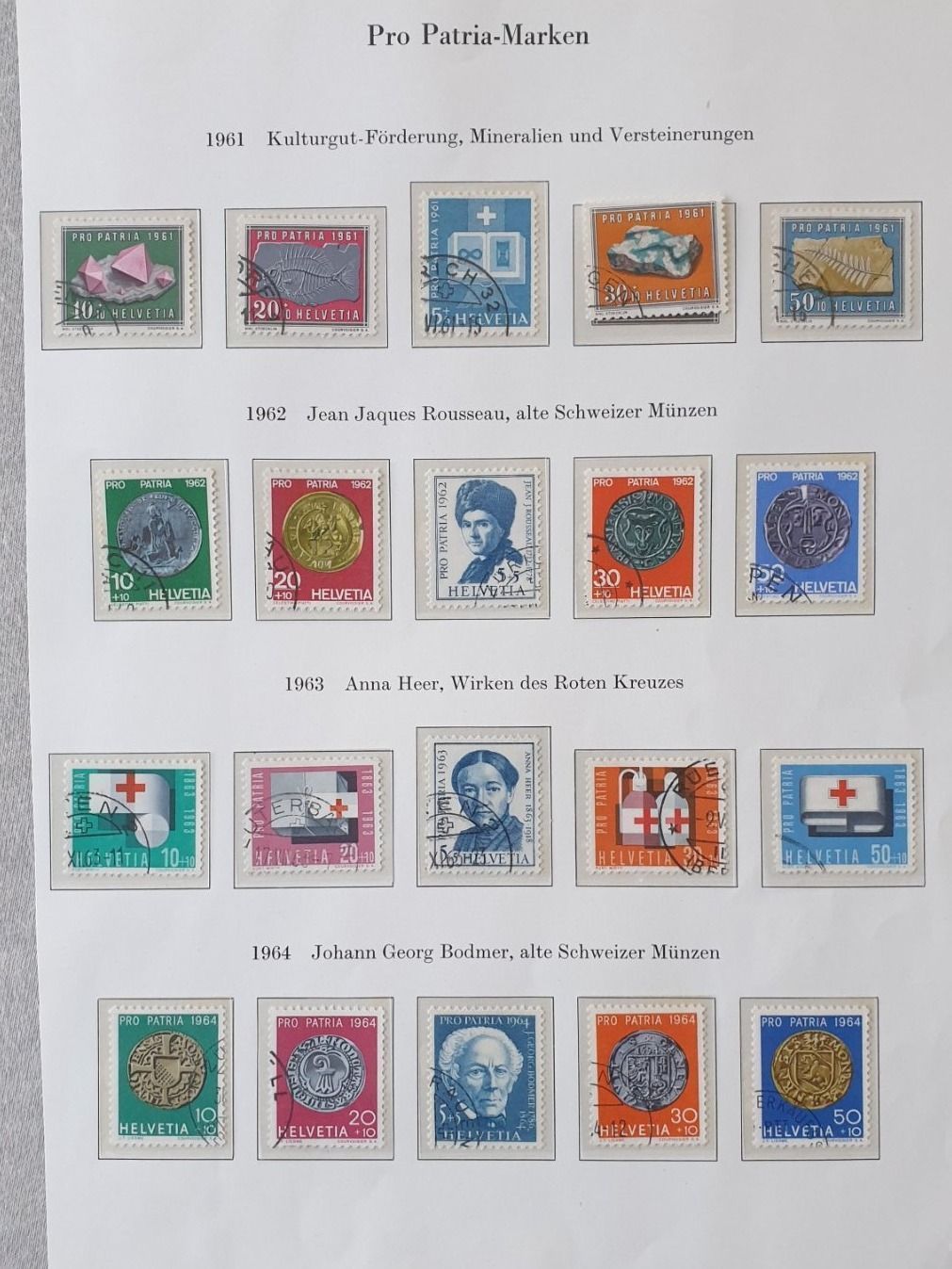 Alle Briefmarken: (481) Pro Patria Sammlung 1938 - 1964 – Gebraucht aus Schwarzhäusern von Inot3 8