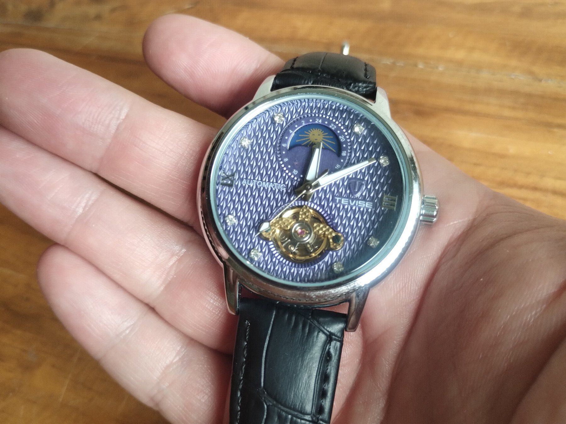 Orologi: Mechanische Uhr Automatik mit Mondphase – Nuovo e nell'imballaggio originale da Lausanne venduto da WATCH-WORLD 1
