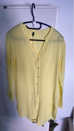 Chemise jaune à manches longues taille S