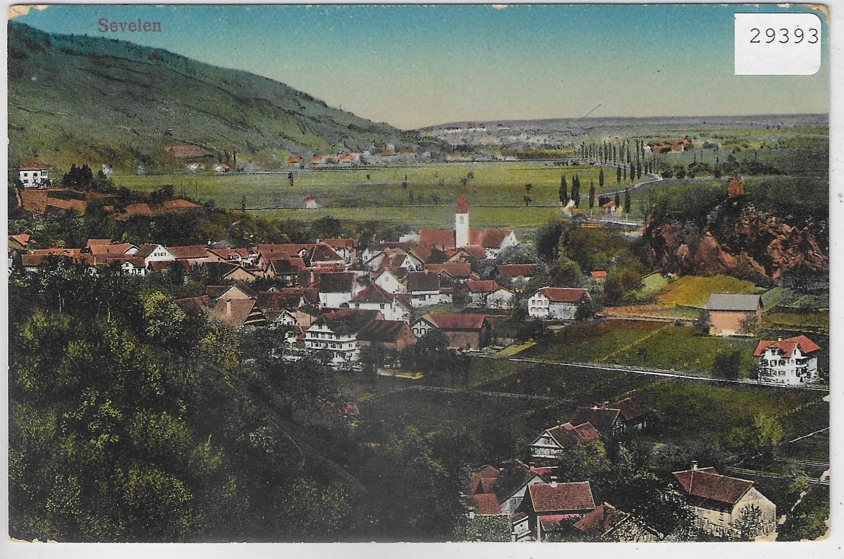 Cartoline postali: Sevelen - Generalansicht - Litho – Usato da Ettingen venduto da Kartenplanet