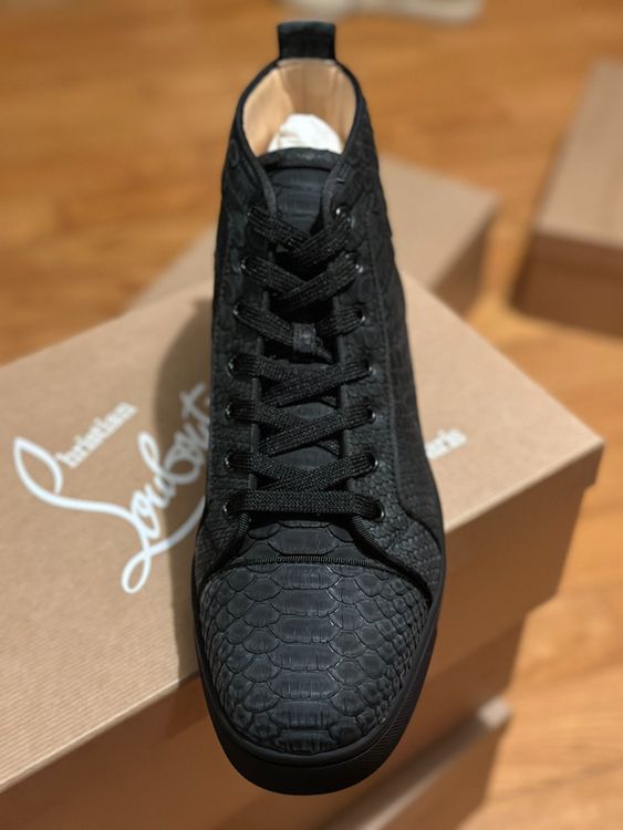 Scarpe da uomo: Christian Louboutin Louis Nubuk Python – Nuovo e nell'imballaggio originale da Zürich venduto da down_town 1