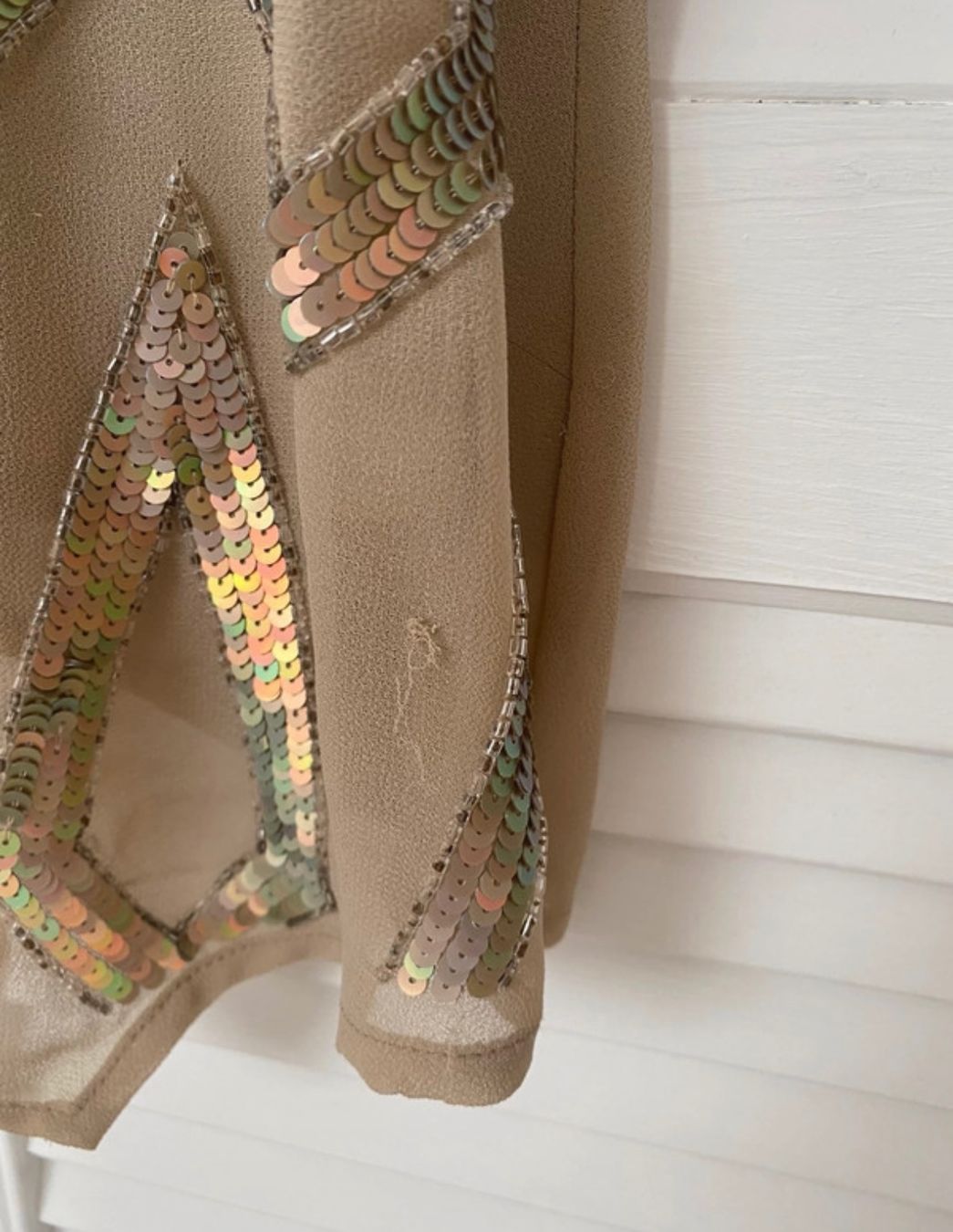 Kleider: Paillettenkleid Farbe Beige – Gebraucht aus Uster von Monika_OB 6