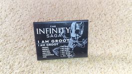 LEGO Infinity Saga I am Groot display tile with stand used