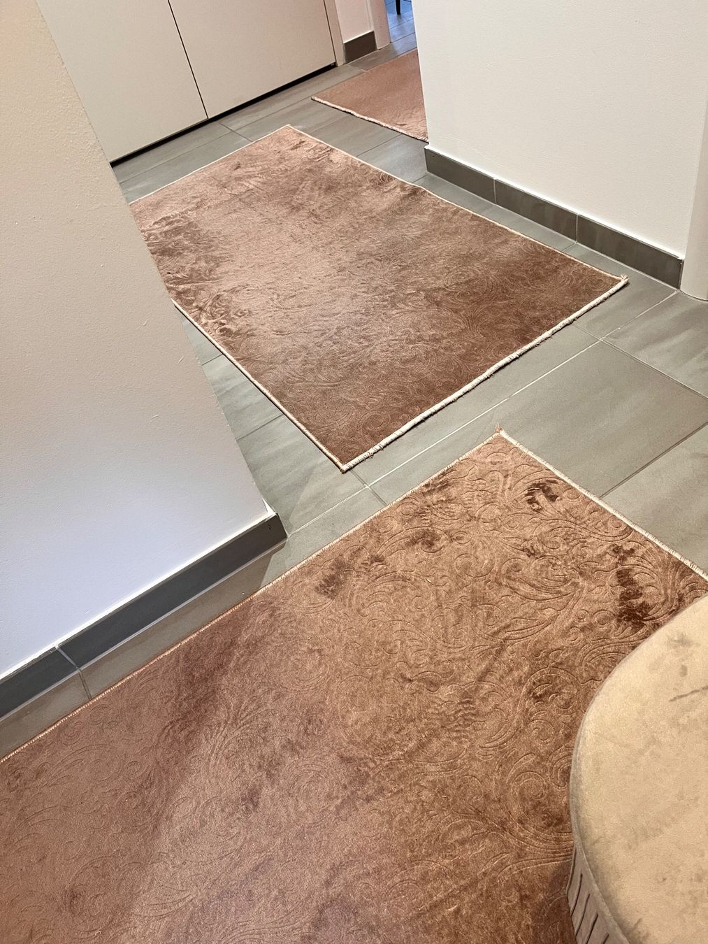 Tappeti: 3x Teppiche, Kurzflor, Farbe Antik Rosa – Usato da Agno venduto da me_me_me
